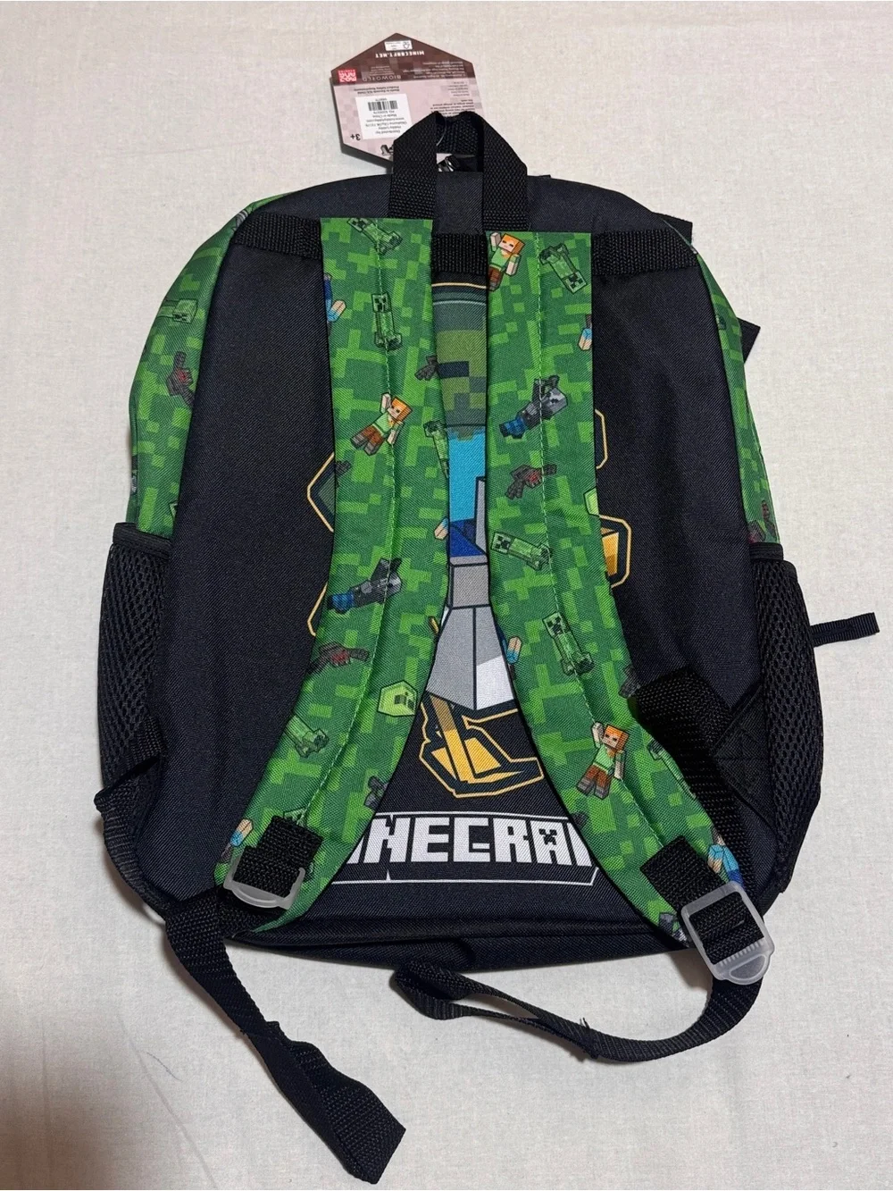 NWT Kids Minecraft [Creeper / Block Print] School Backpack